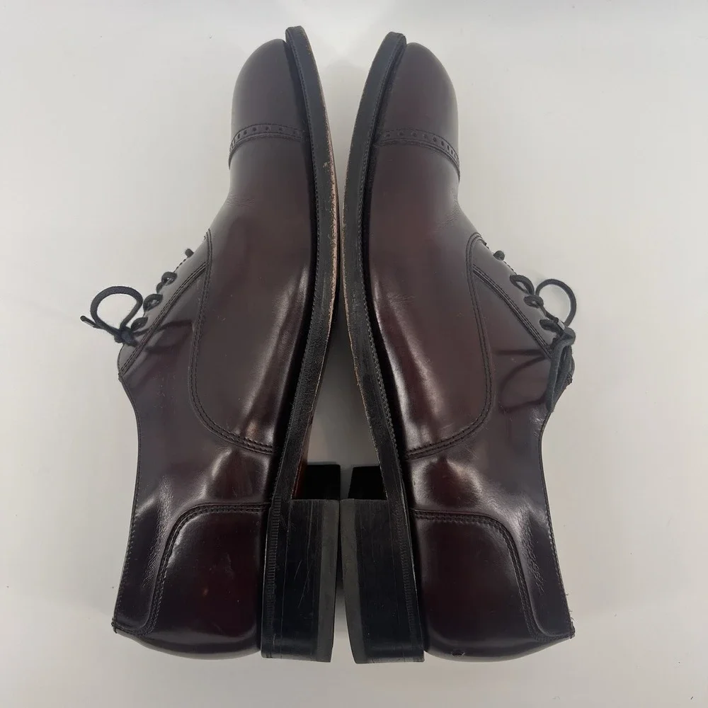 Florsheim Oxford‎ Mens Shoes Size 10D Burgundy Lexington Cap Toe 17067-05